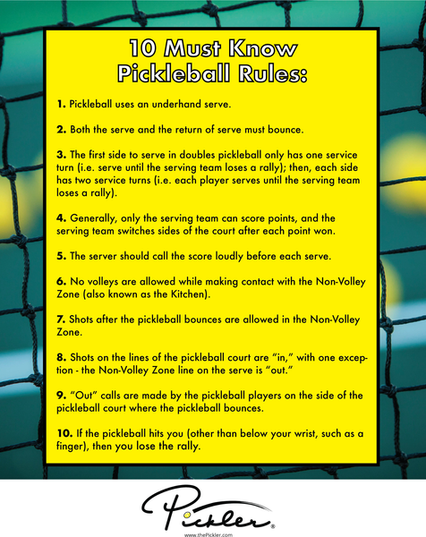 new pickleball rules 2018