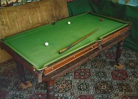 snooker table size